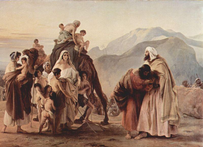 Francesco Hayez Zusammentreffen von Jakob und Esau China oil painting art